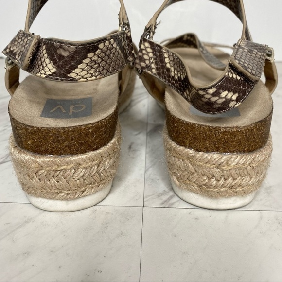 DV Dolce Vita Iman Espadrille Platform Snakeskin Sandal 9 1/2 - Picture 4 of 14